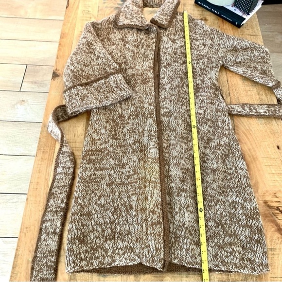 Vintage Robert Chernin Sweater Cardigan Loose Long Winter Autumn Coat Sz Large - Picture 14 of 16
